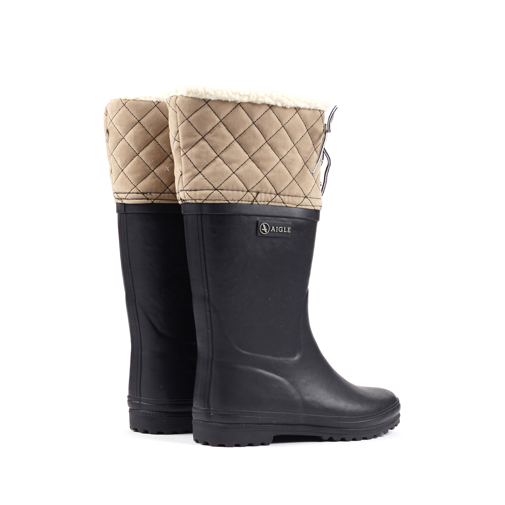 fur lined rubber boots