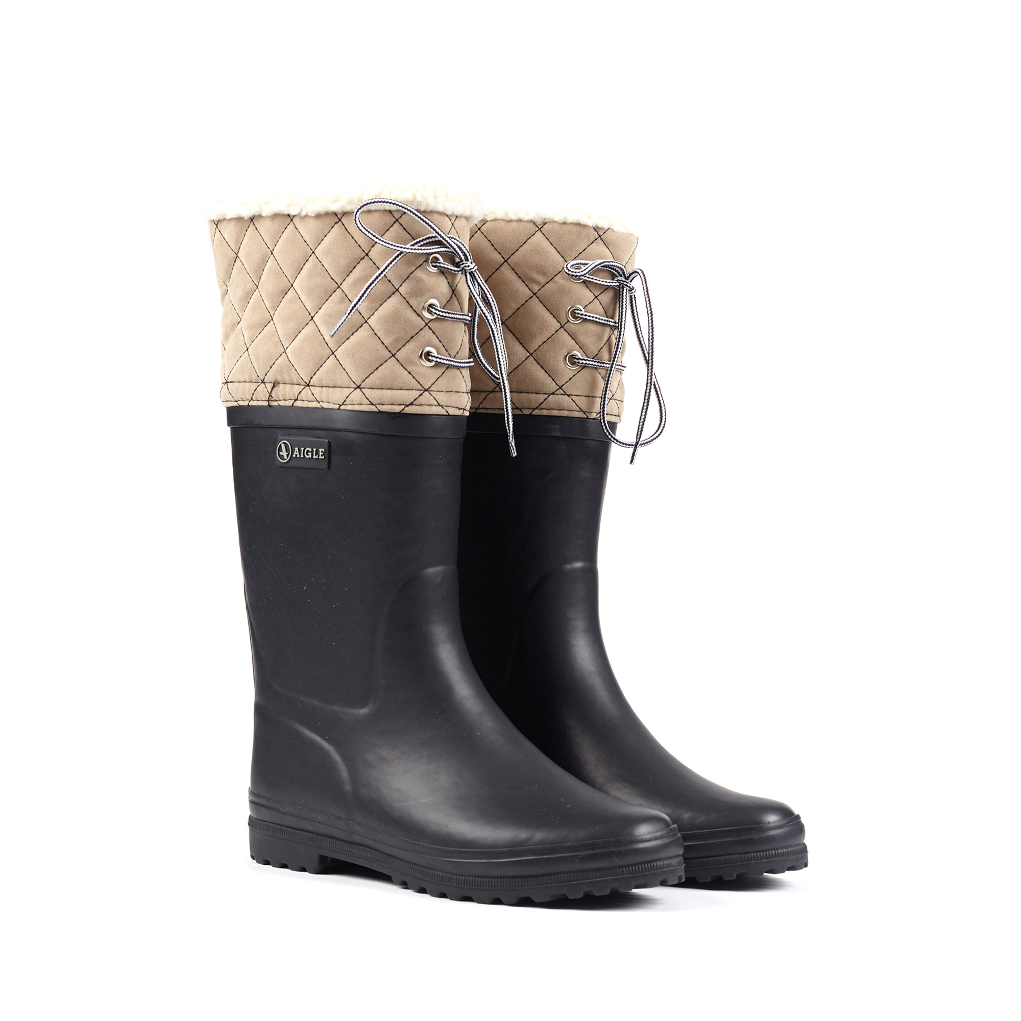 fur lined rubber boots