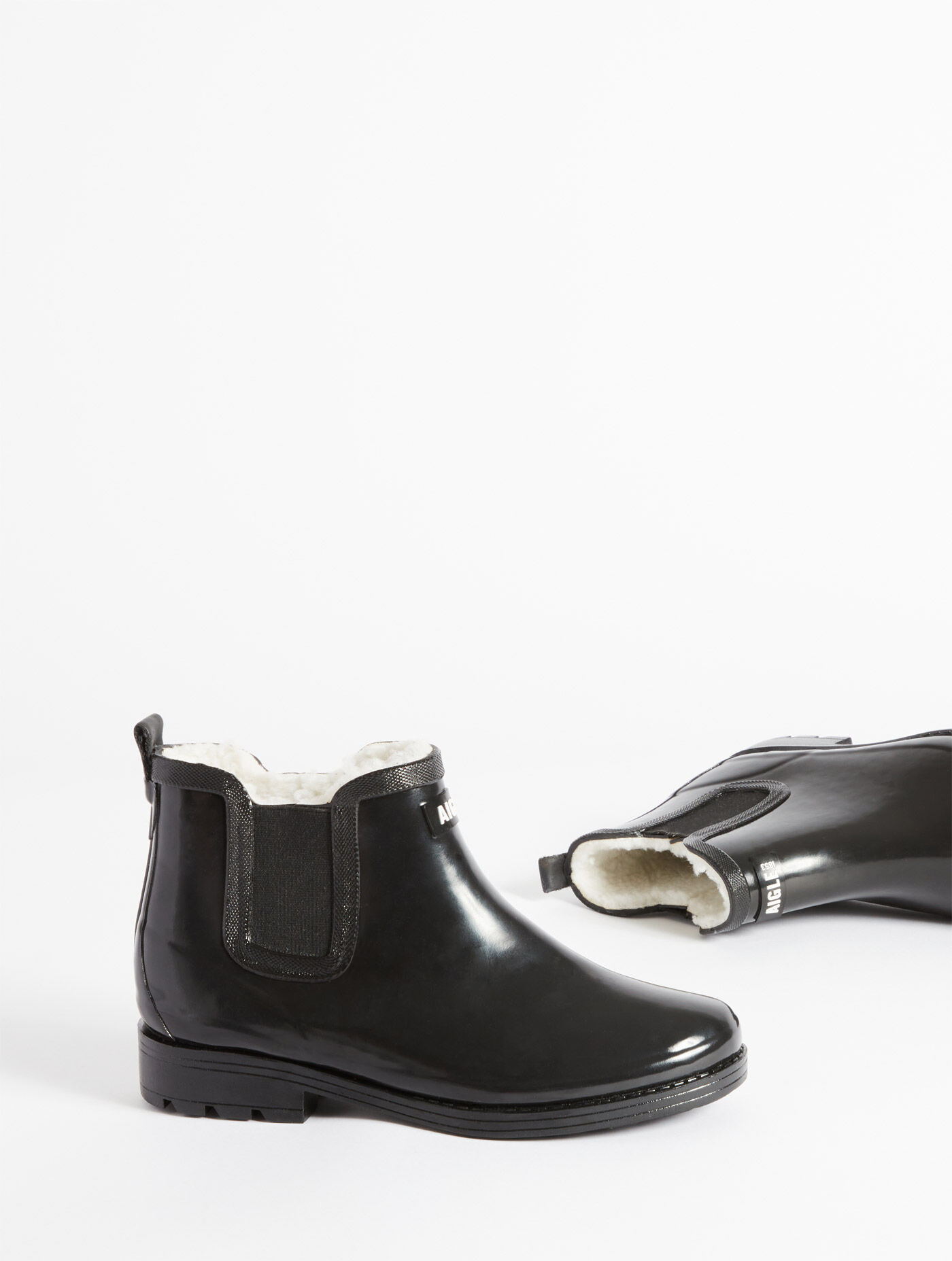 Rain ankle boot Carville fur-lined - noir women | AIGLE