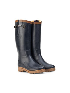 Women's fur-lined rubber boots