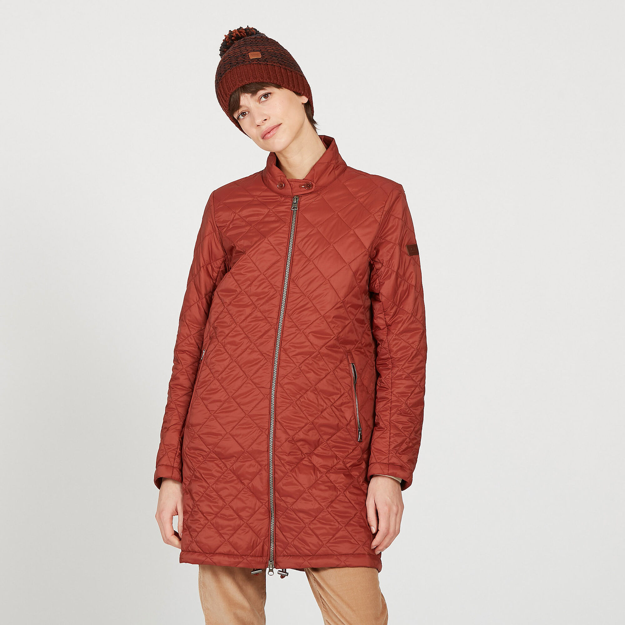 Veste longue matelass&eacute;e