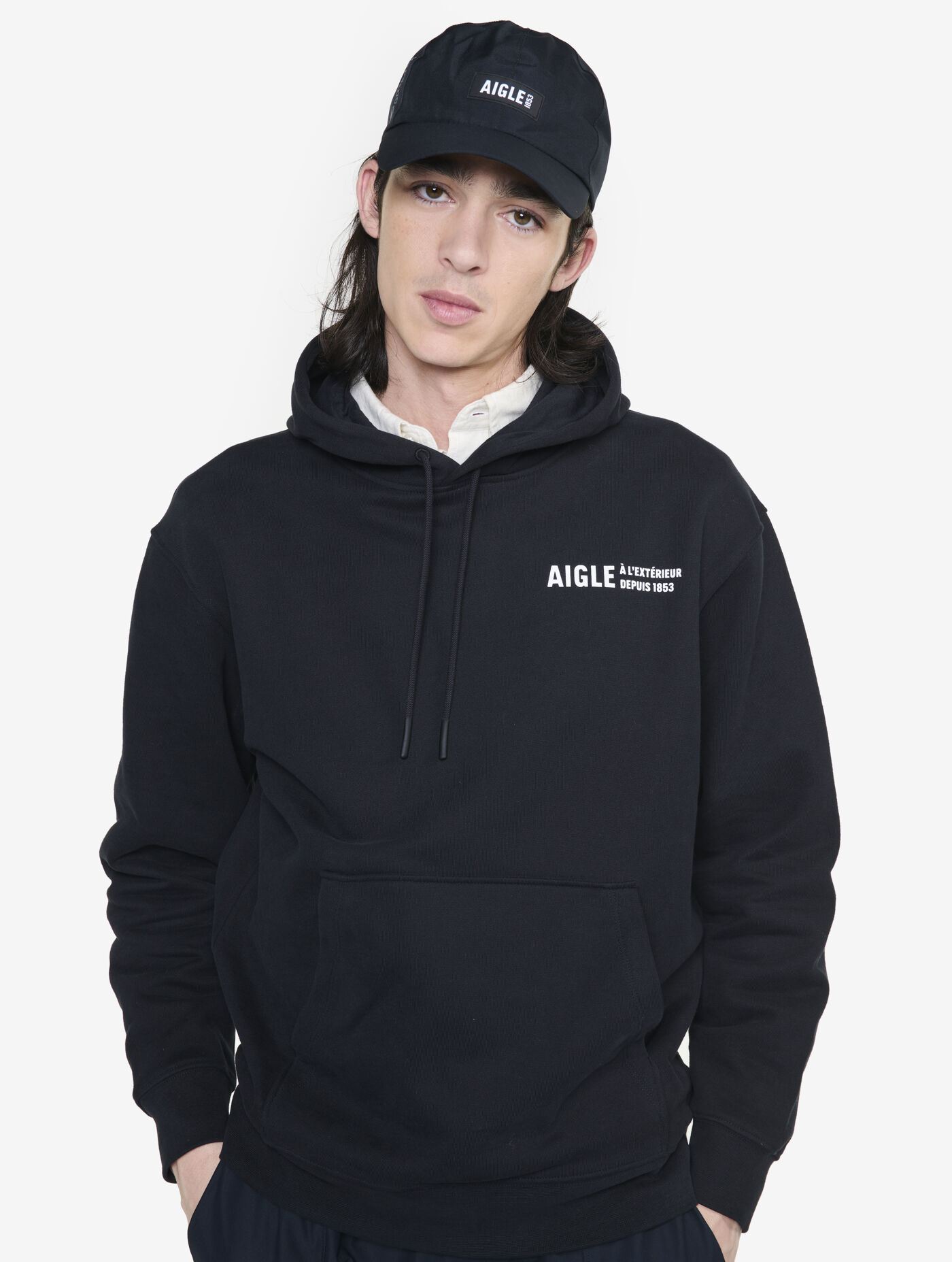 Sweatshirt brosse avec capuche aigle storefront catalog fr AIGLE