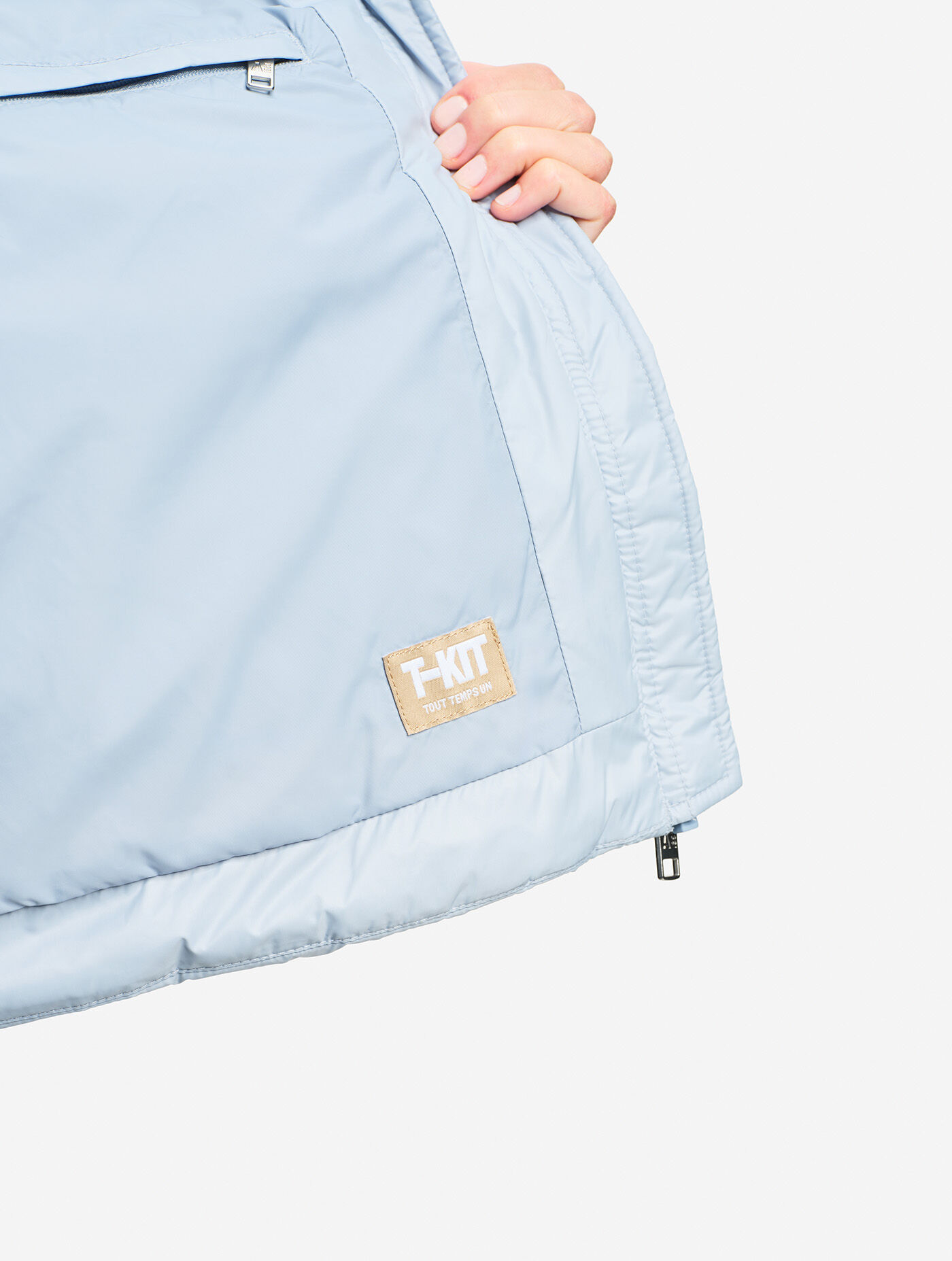 ジャケット・アウター aigle check shell jacket sky light blue Water repellent light down quilted jacket T-KIT® - bleu categories