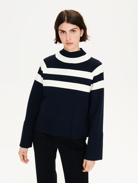 Pull jersey col montant