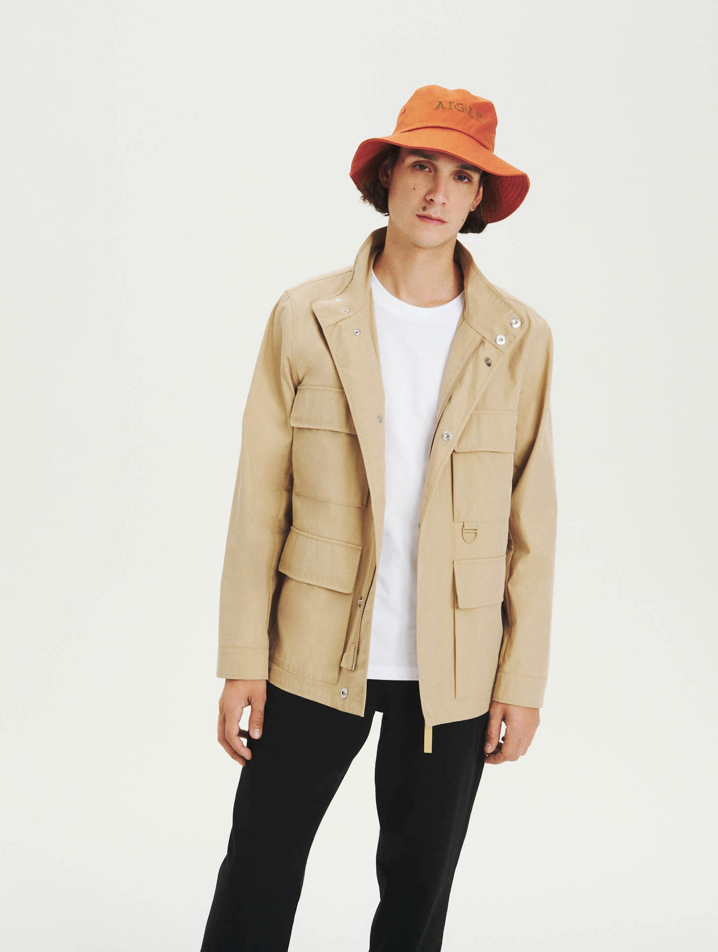 Veste saharienne col montant aigle storefront catalog fr AIGLE