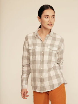 Lurex check shirt