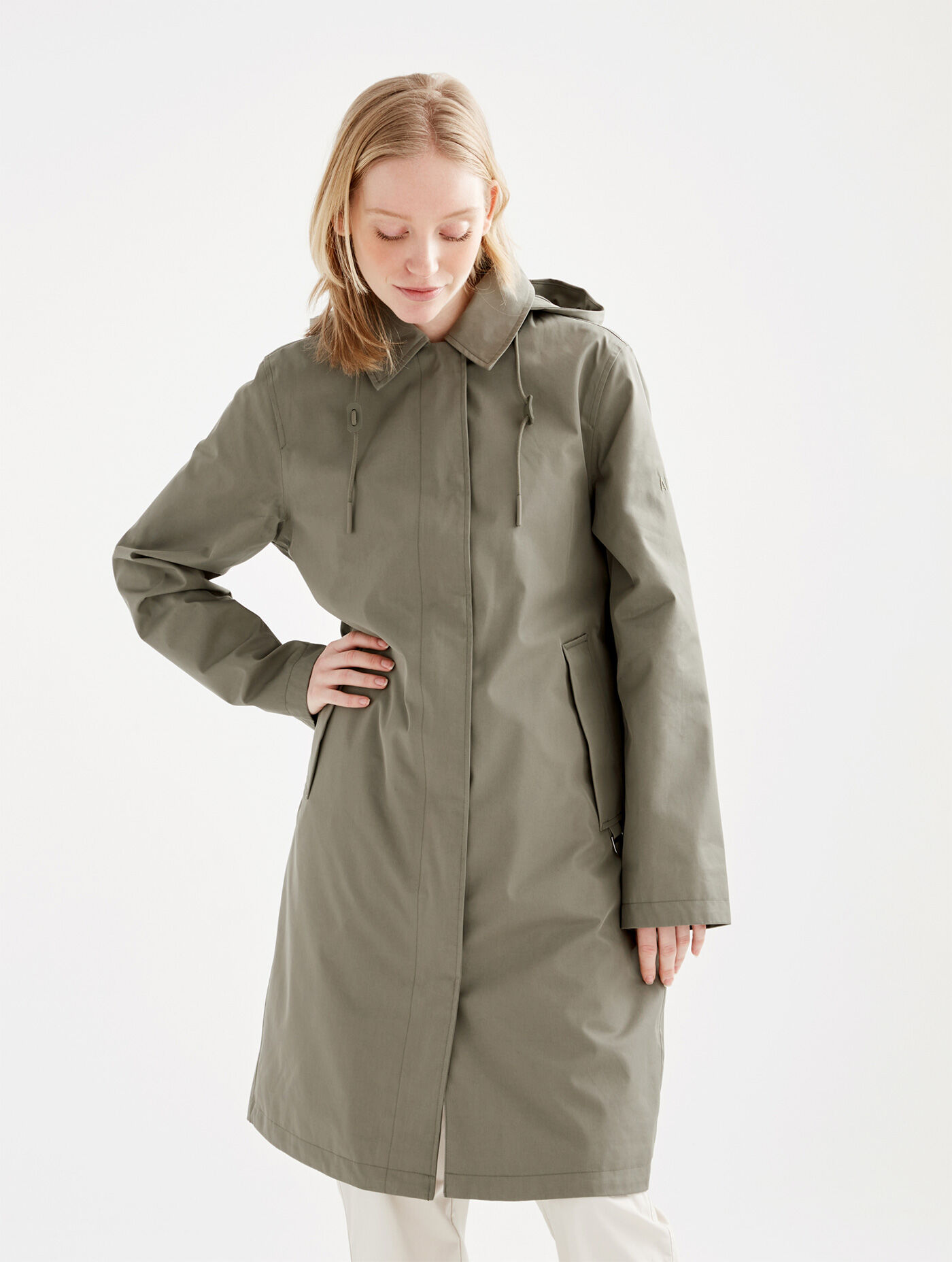 Long MTD hooded parka - kaki aigle-storefront-catalog-fr | AIGLE