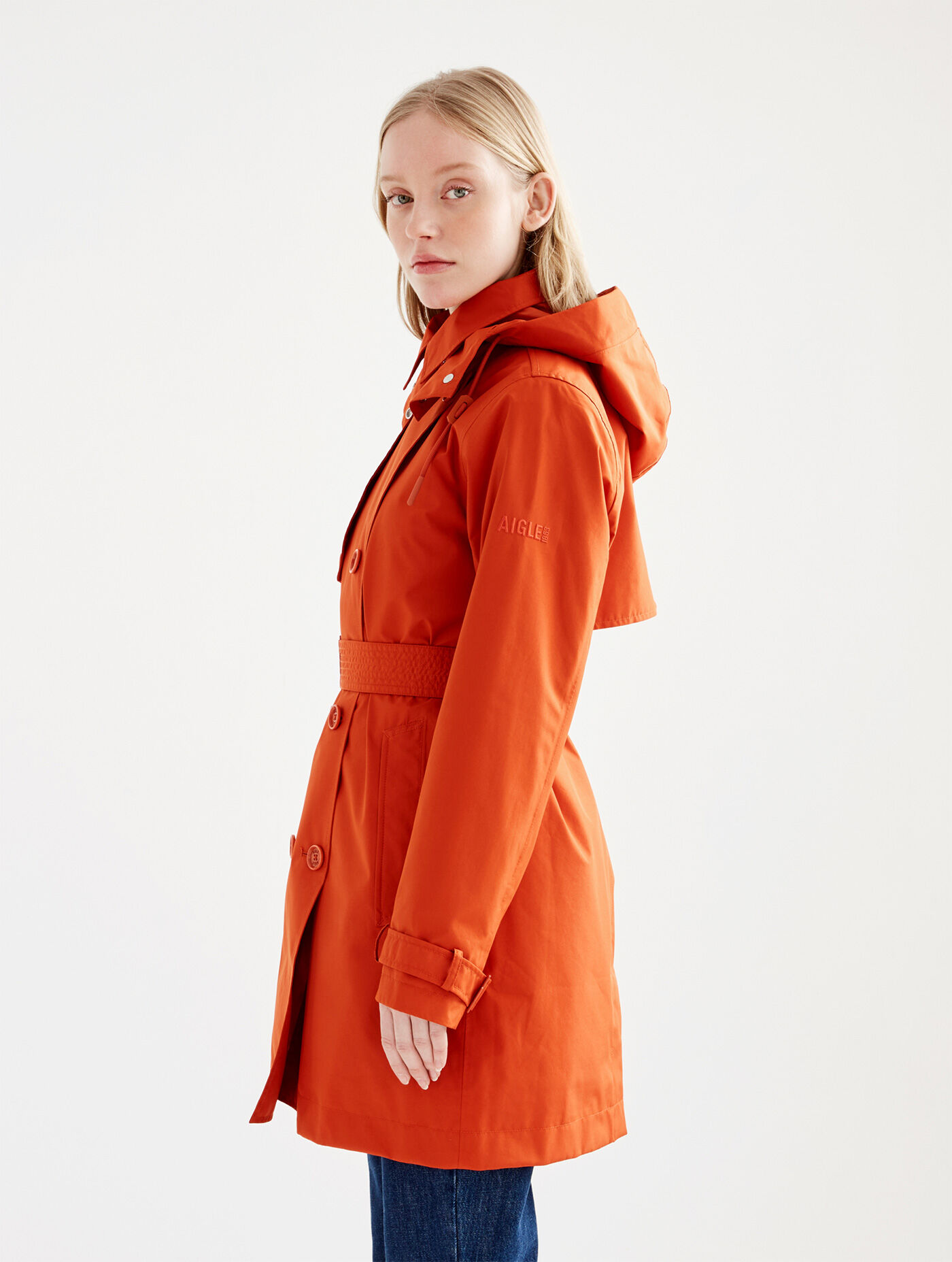 Manteau Trench Aigle Beige Taille 44 | Superbe Veste Femme | Occasion Très Bon état