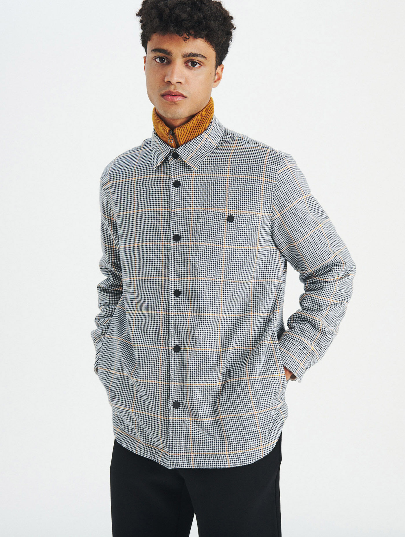 Aigle The fleece lined check shirt Men Duck ch Shirodem AIGLE