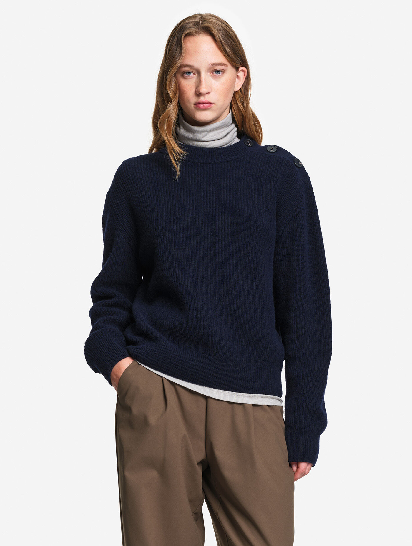 Strukturierter Pullover aus Mischwolle