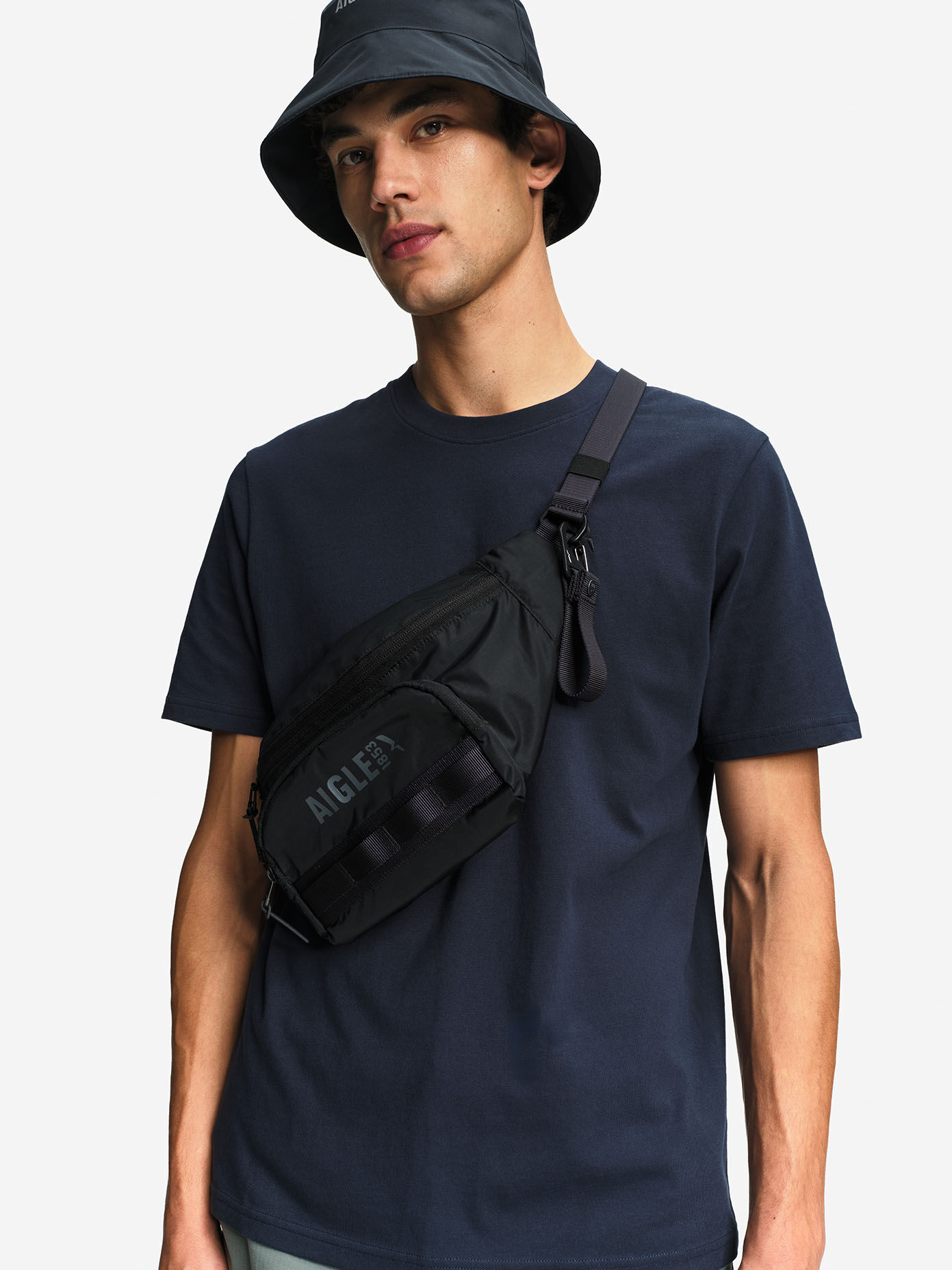 100% cotton thick T-shirt with chest logo - coupe regular