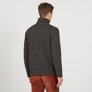 Knit effect fleece jacket