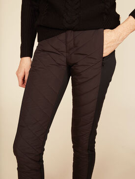 High-tech mixed fabric leggings