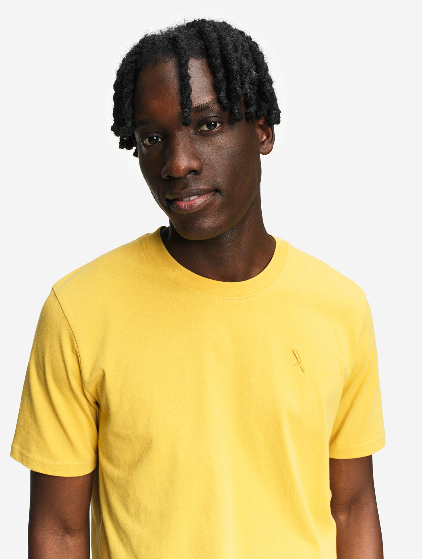 100% cotton thick T-shirt with chest logo - coupe regular