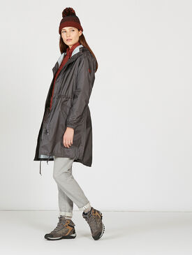 Packable rain parka