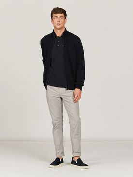 Zipped sailor's cardigan