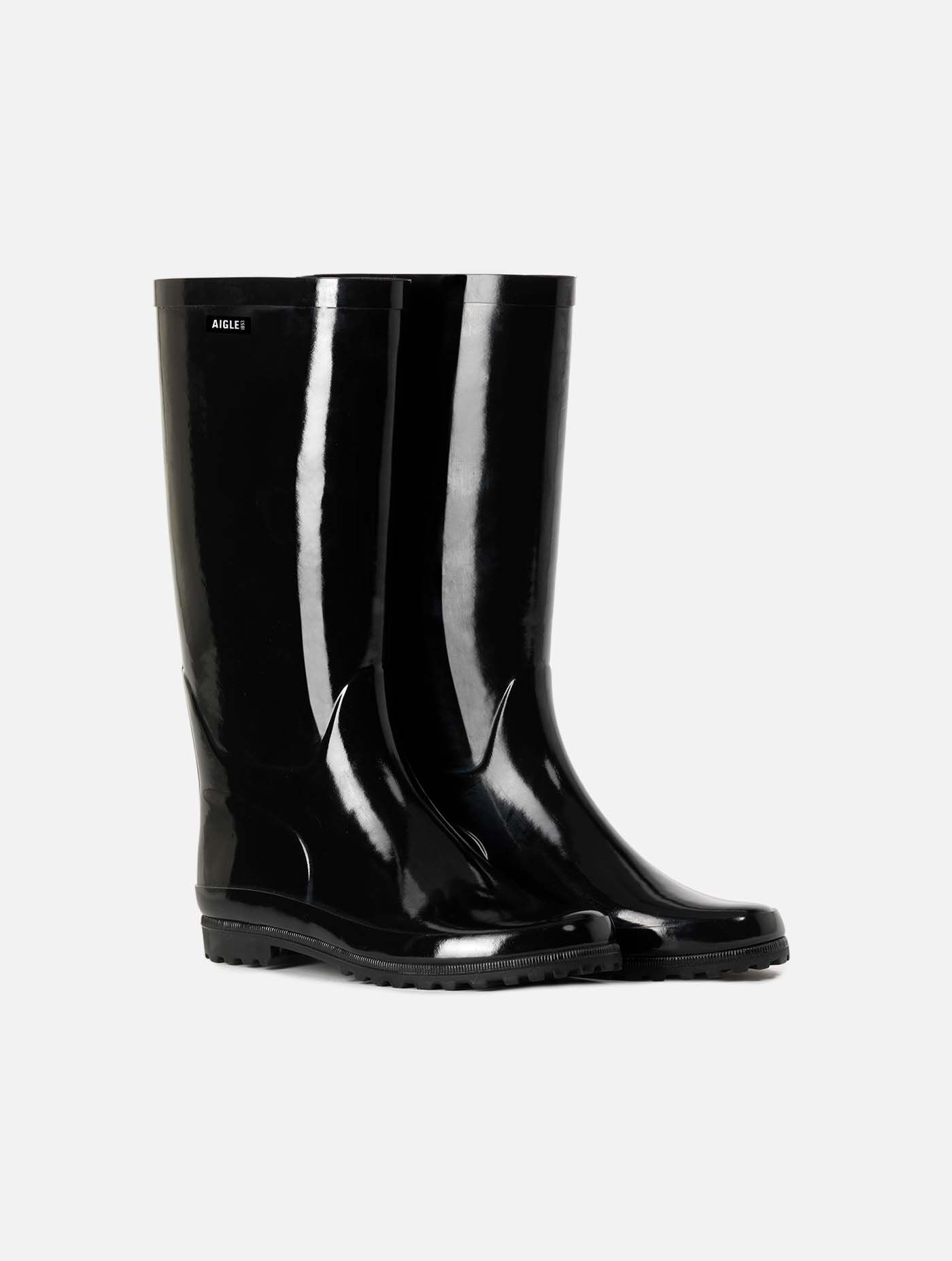 Aigle Aiglentine 2 Wellingtons Womens Ladies Black Wellies Rain Boots Size 4-7.5 