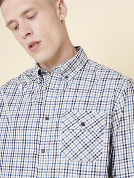 Straight-cut check shirt