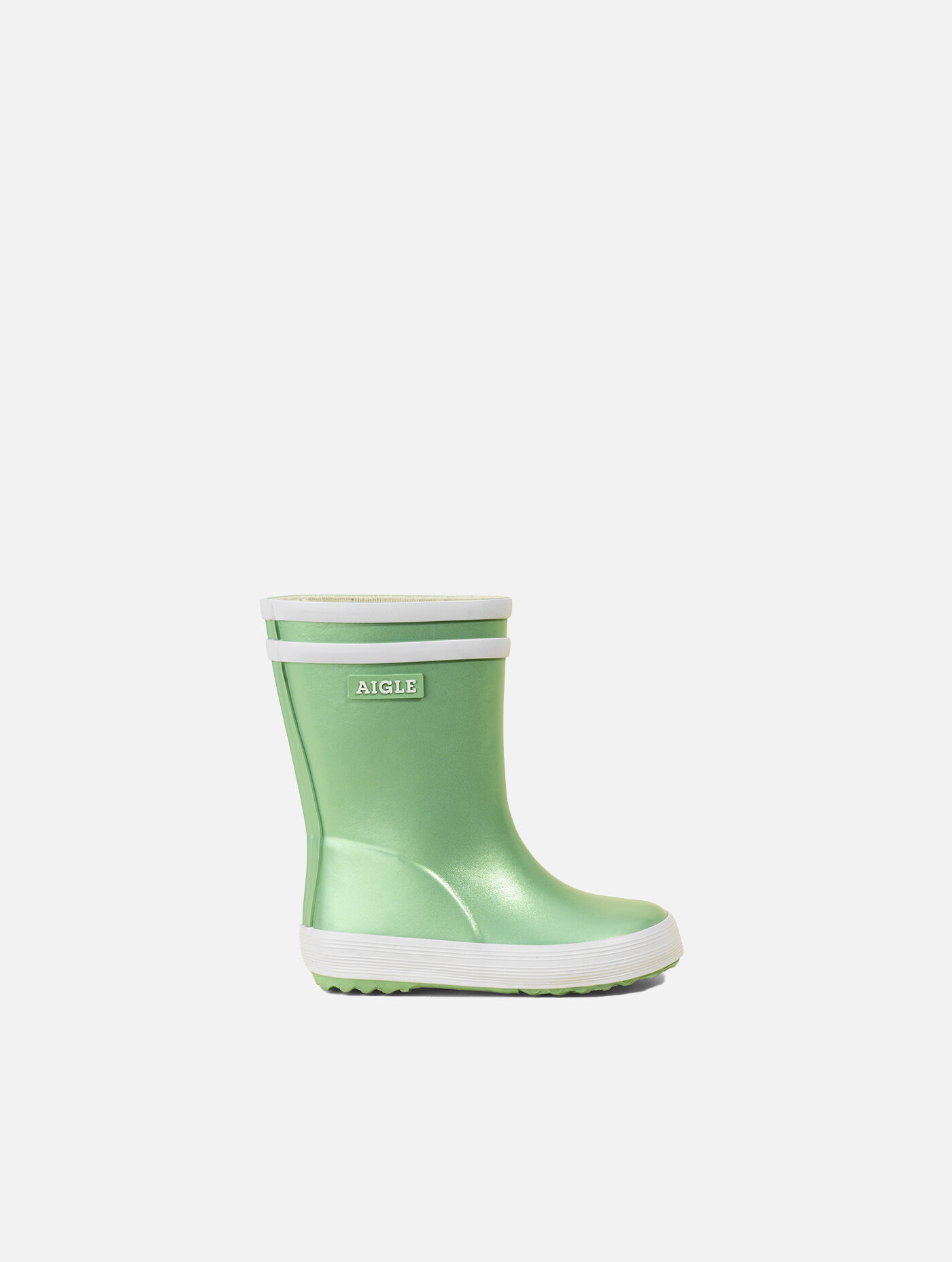 Aigle The iridescent version of the iconic toddler boot Scarabee Baby flac irrise AIGLE