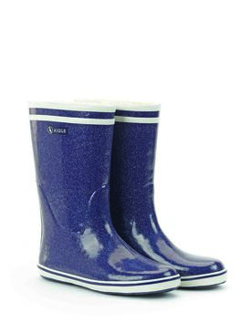 Children's fur-lined rubber boots