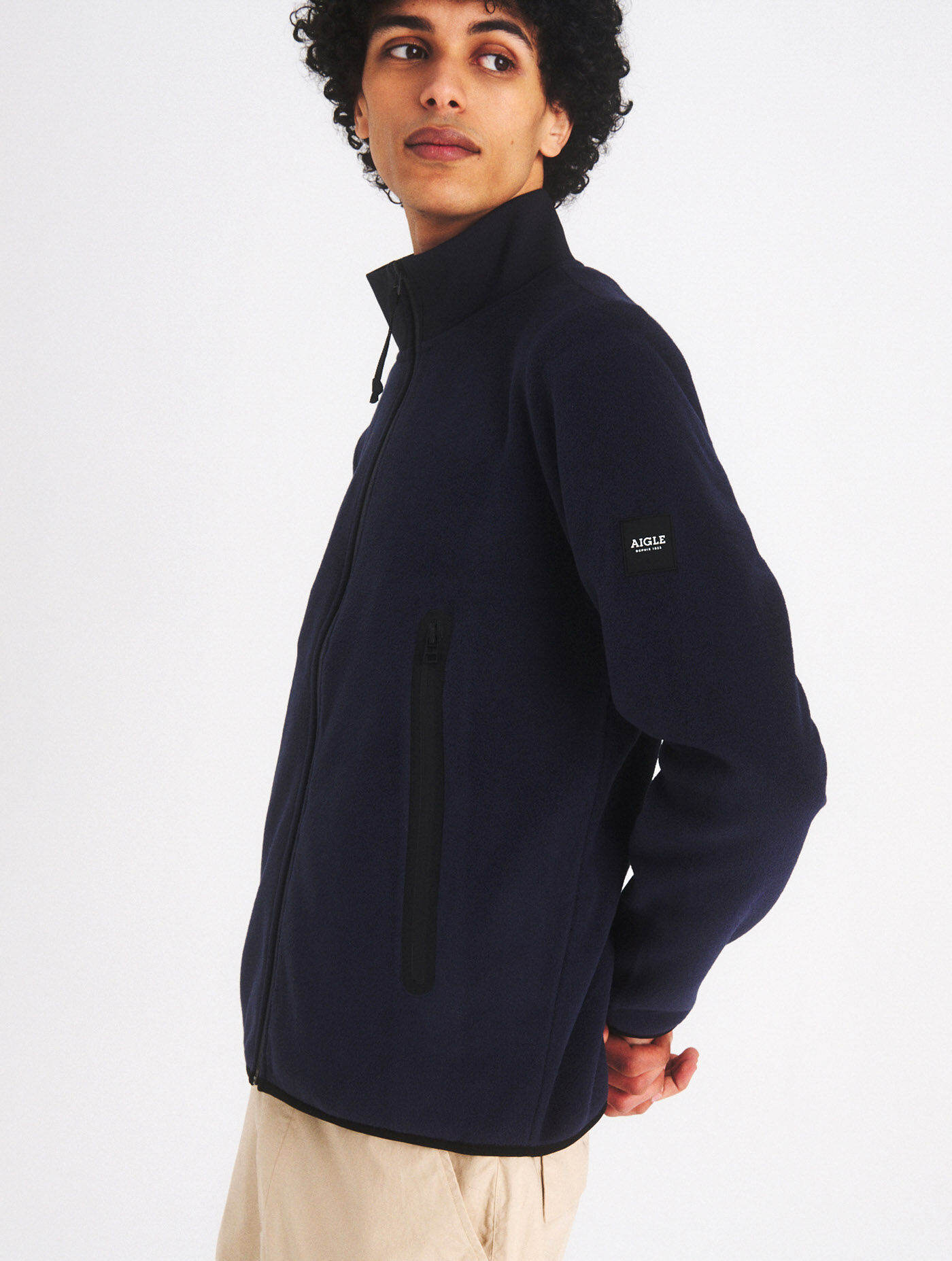 Aigle Insulating lightweight fleece jacket Men Marine aigle Pexius AIGLE