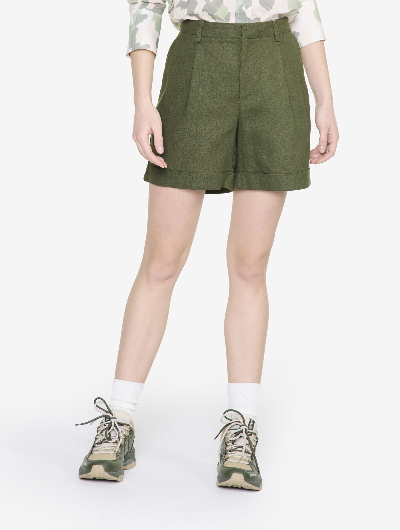 Short en lin melange aigle storefront catalog fr AIGLE