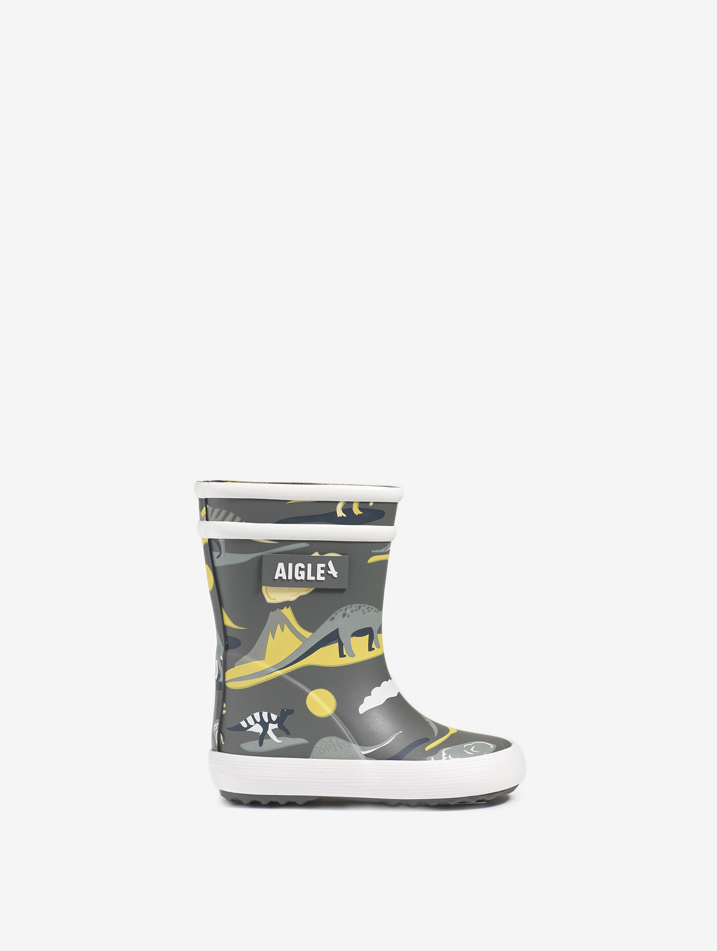 Printed version of the iconic toddler boot aigle storefront catalog fr AIGLE