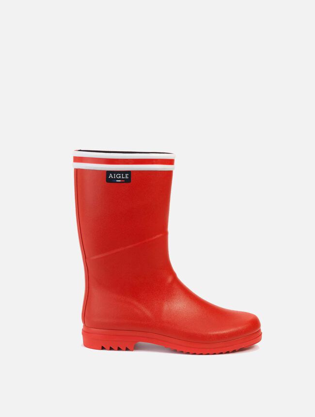 fordel Måned midt i intetsteds Aigle - Rain boots with notched sol, Made in France Noir - Chanteboot  stripeswomen | AIGLE