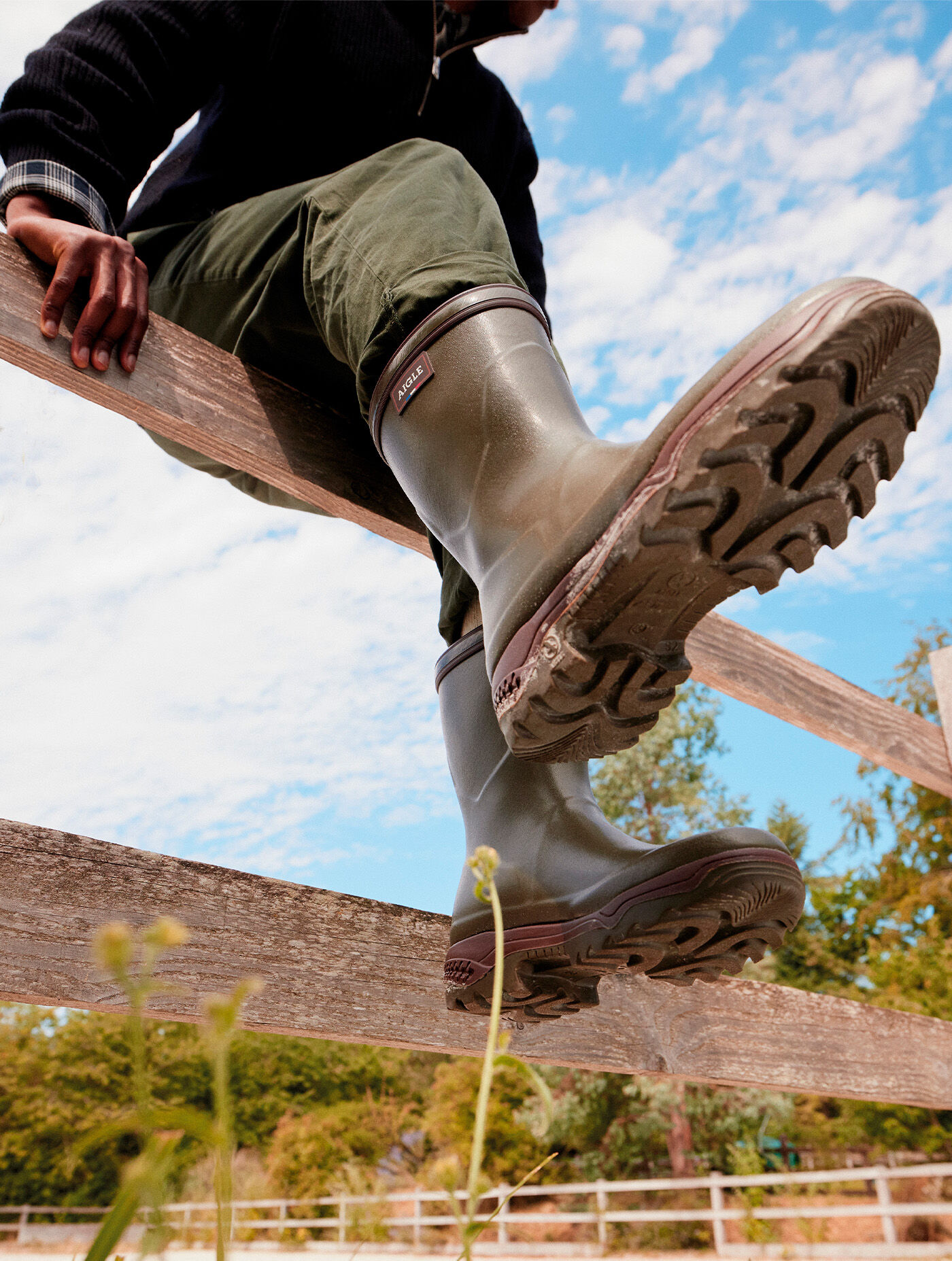 PARCOURS ankle boot heavy duty use - kaki men | AIGLE