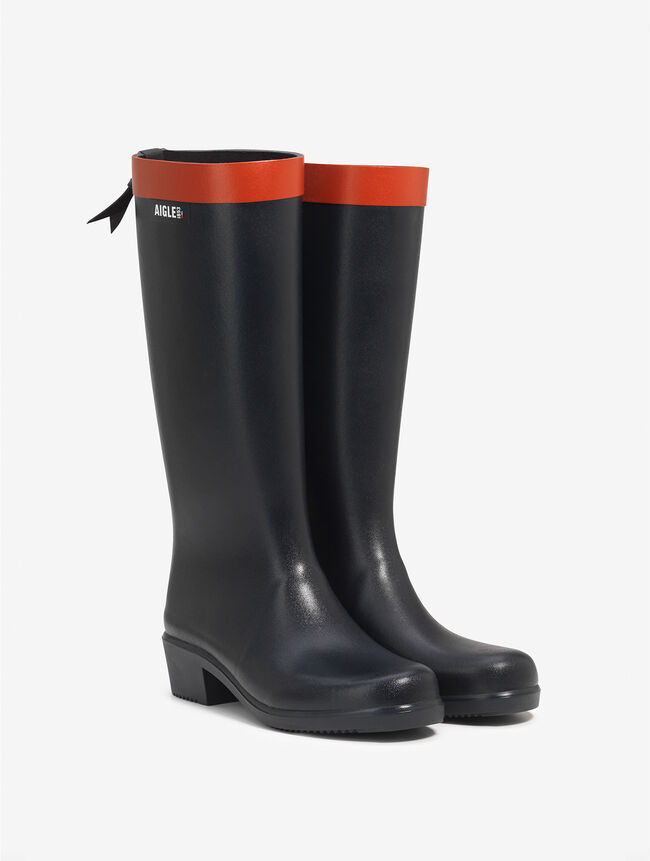 The equestrian-inspired heeled rain boot.women |