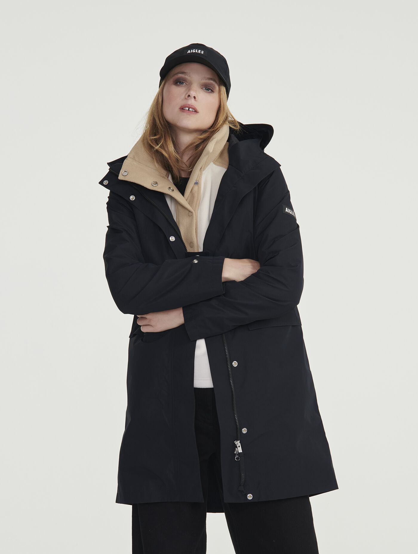 Long hooded parka online