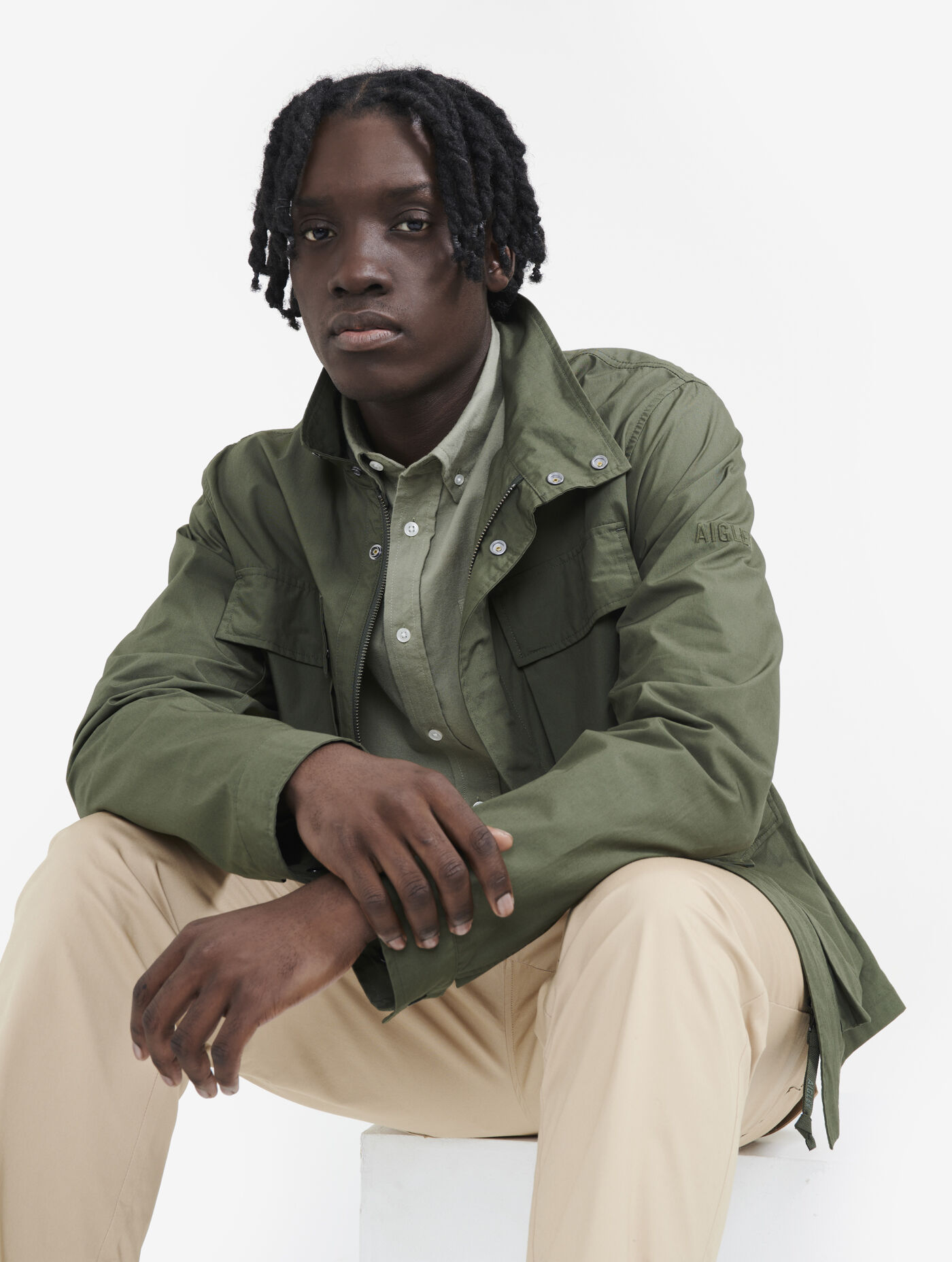 Short water repellent safari jacket aigle storefront catalog fr AIGLE