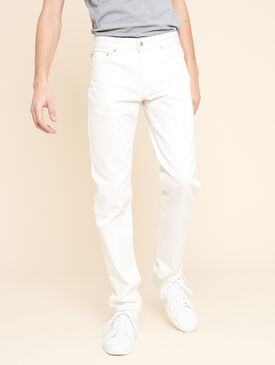 White straight cut jeans