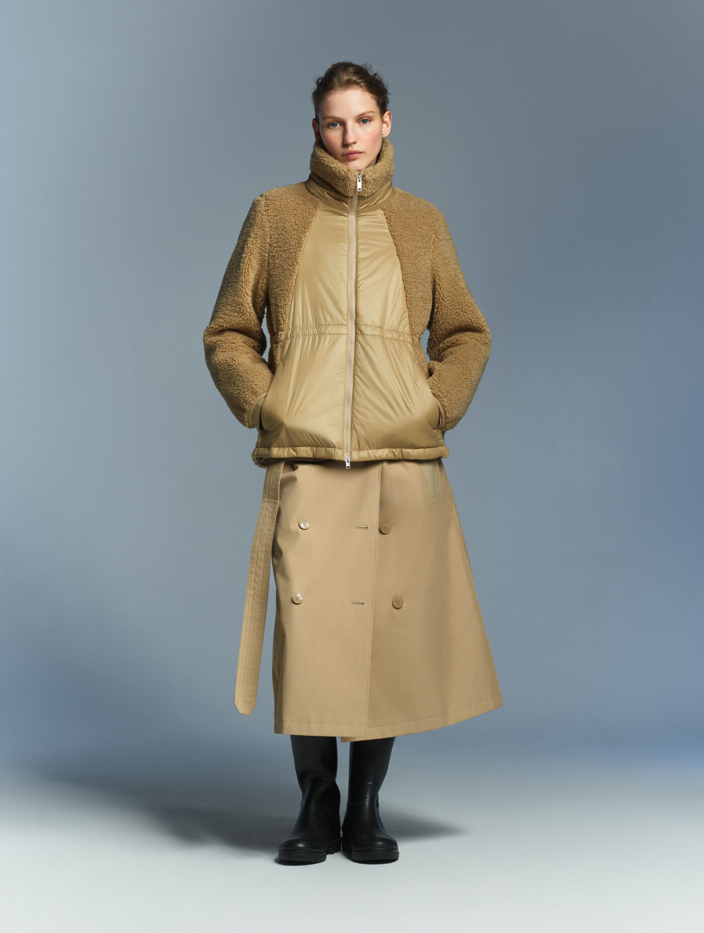 Aigle by Setchu veste sherpa bi-mati&egrave;re avec taille ajustable