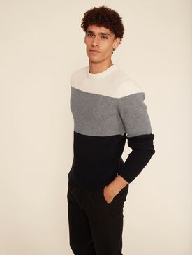 Pull en laine colorblock