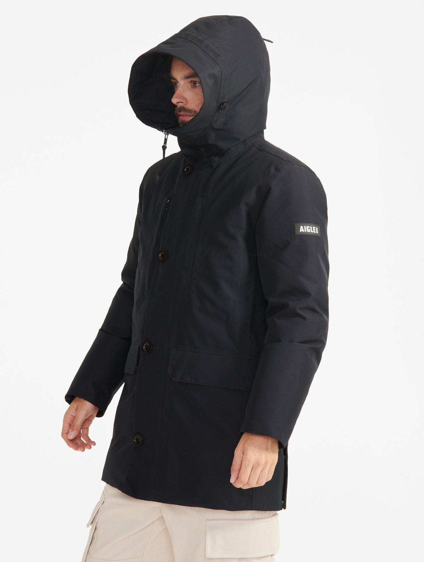 Parka mi longue Gore Tex plume capuche cat gories AIGLE