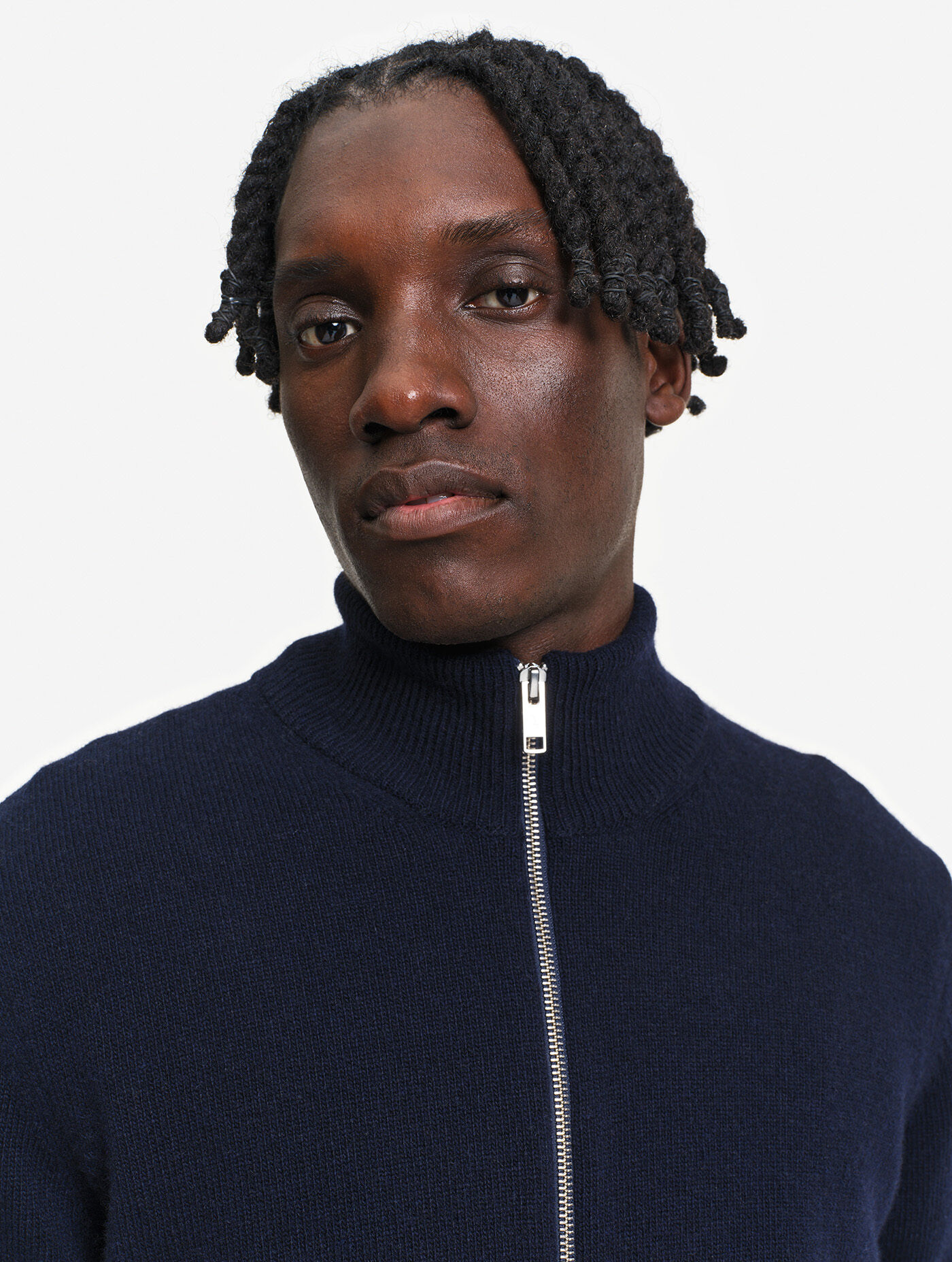 High neck full zip sweater - bleu categories | AIGLE