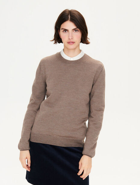 Merino wool crew neck jumper