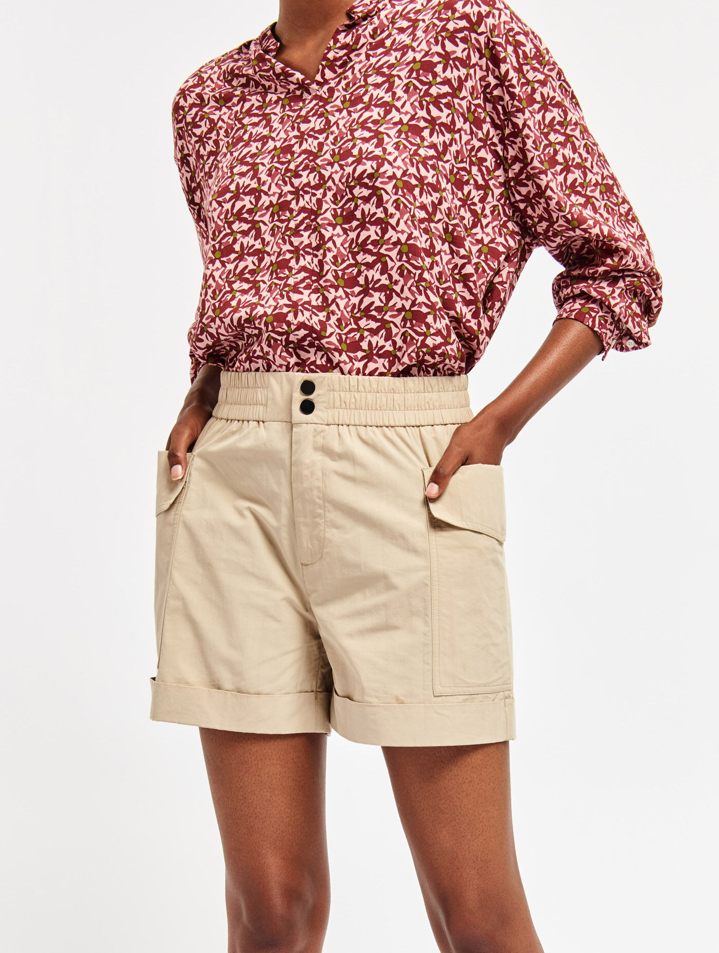 Aigle Bermuda short Women Beige aigle Conora AIGLE