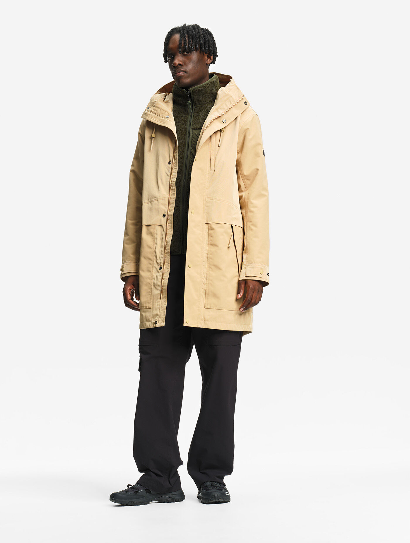 T-KIT Long fishtail cotton parka with 3 zipped pockets MTD