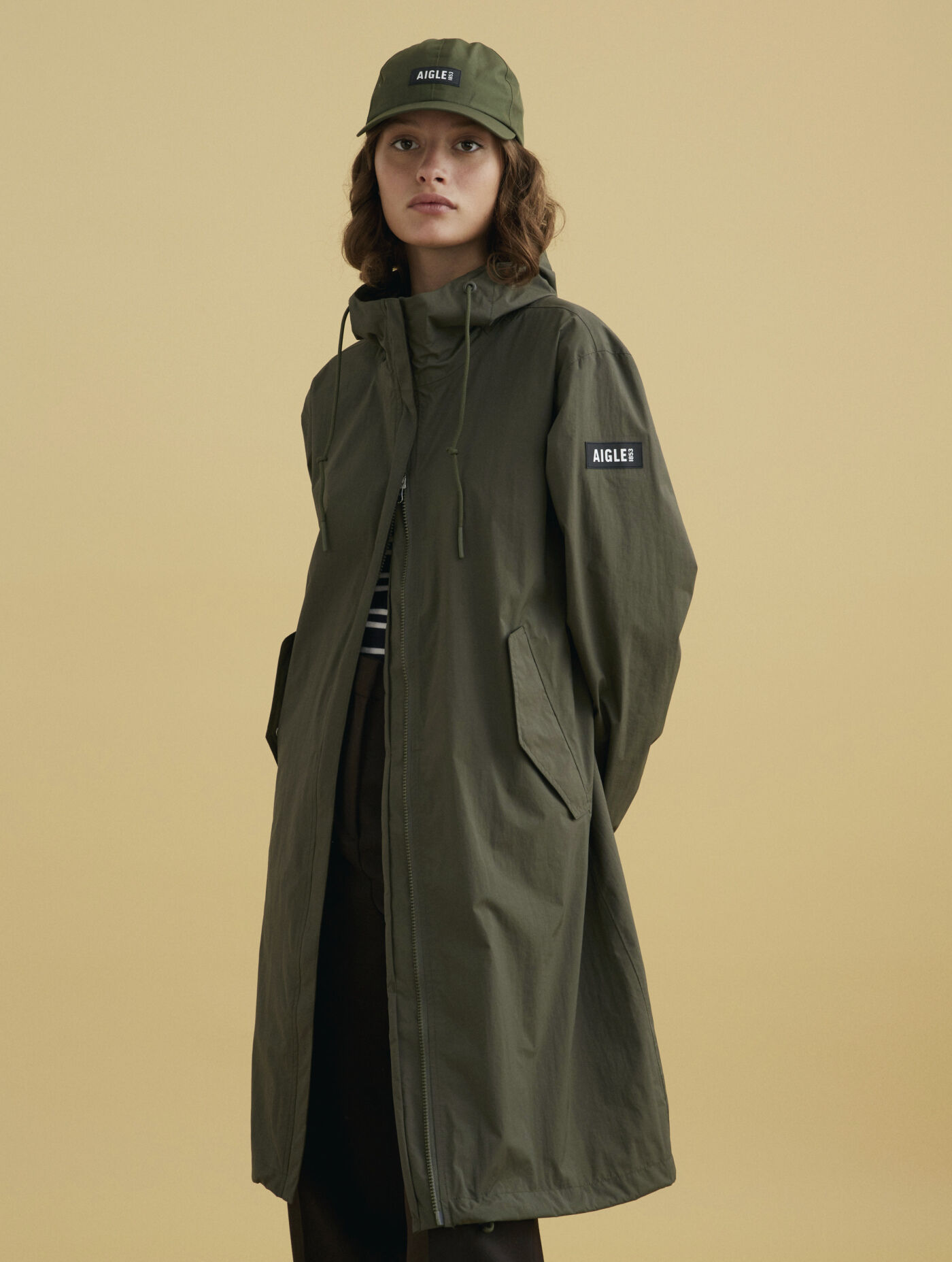 H&M Winddichter Regenmantel in Natur Damen Bekleidung Mäntel Regenjacken und Trenchcoats 