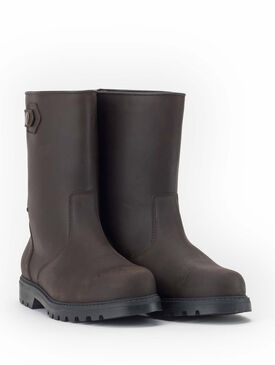 Men's pull-on leather boots