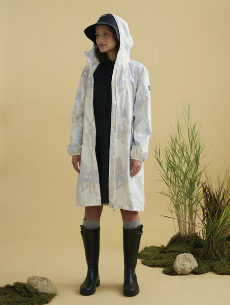 Printed long hood MTD® parka
