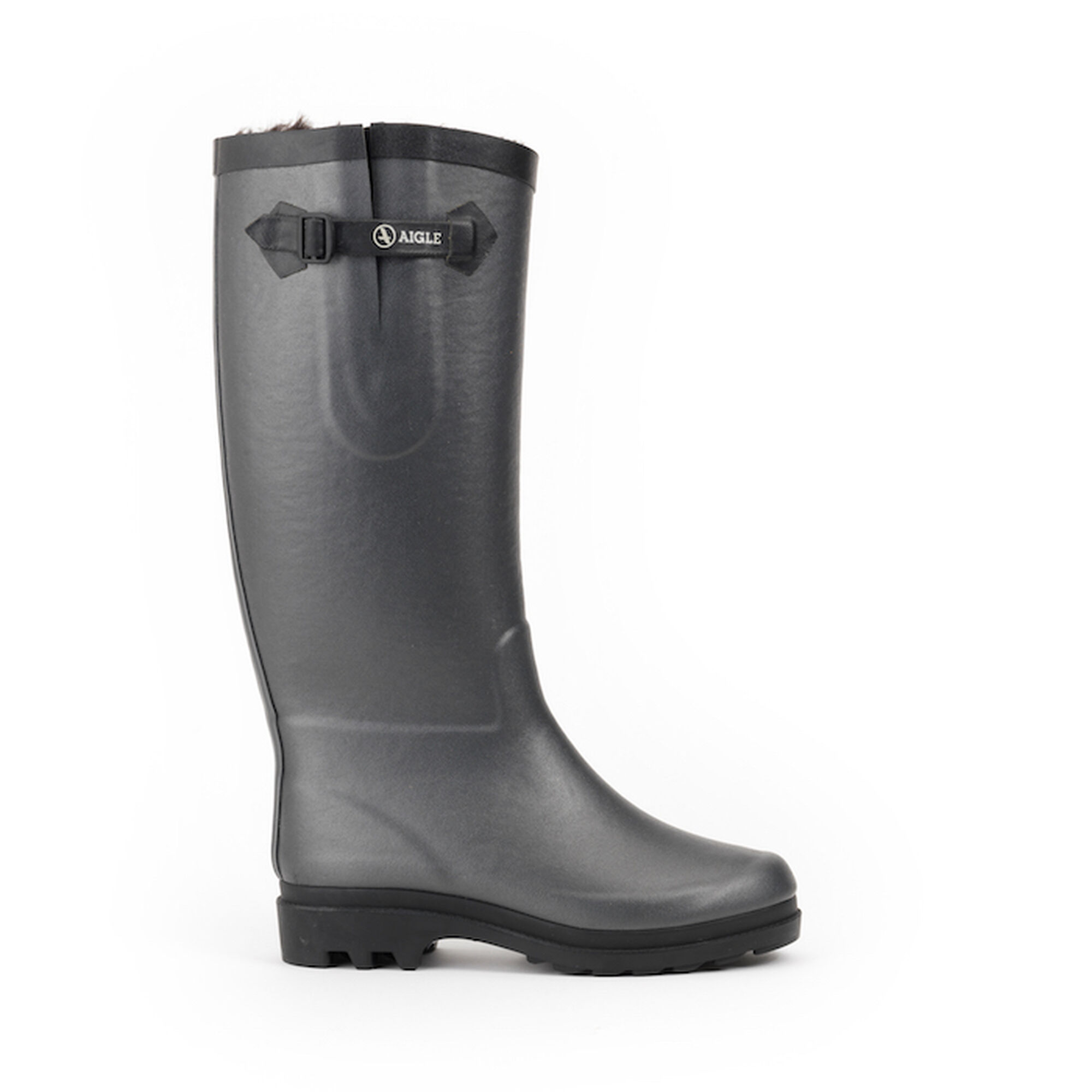 fur lined rubber boots