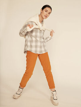 Lurex check shirt