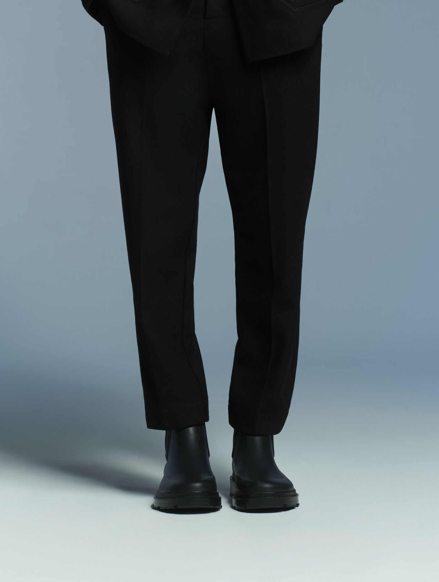 Aigle by Setchu pantalon de tailleur taille haute en laine m&eacute;lang&eacute;e