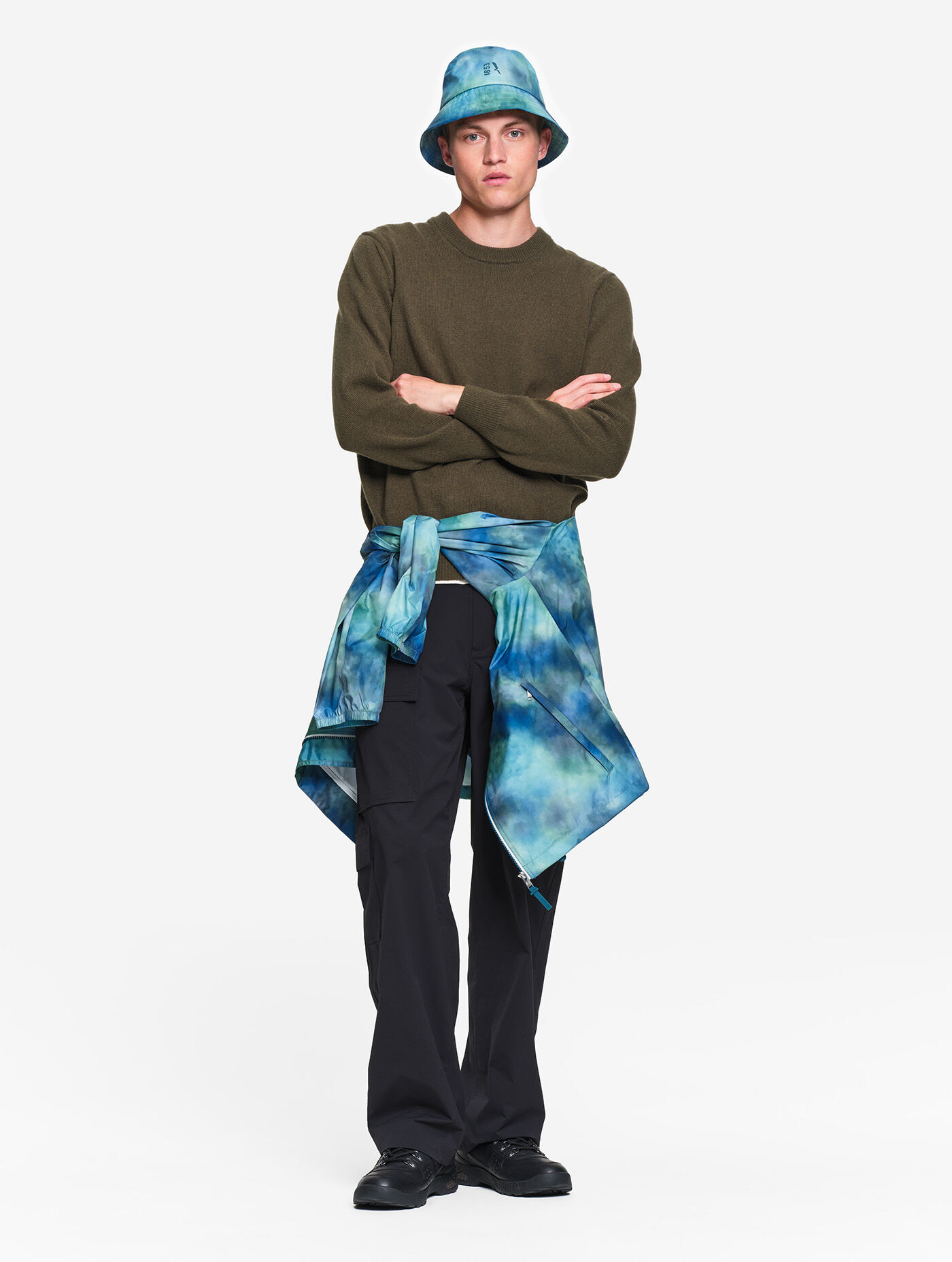 Crew neck sweater in woolblend