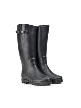Women's fur-lined rubber boots