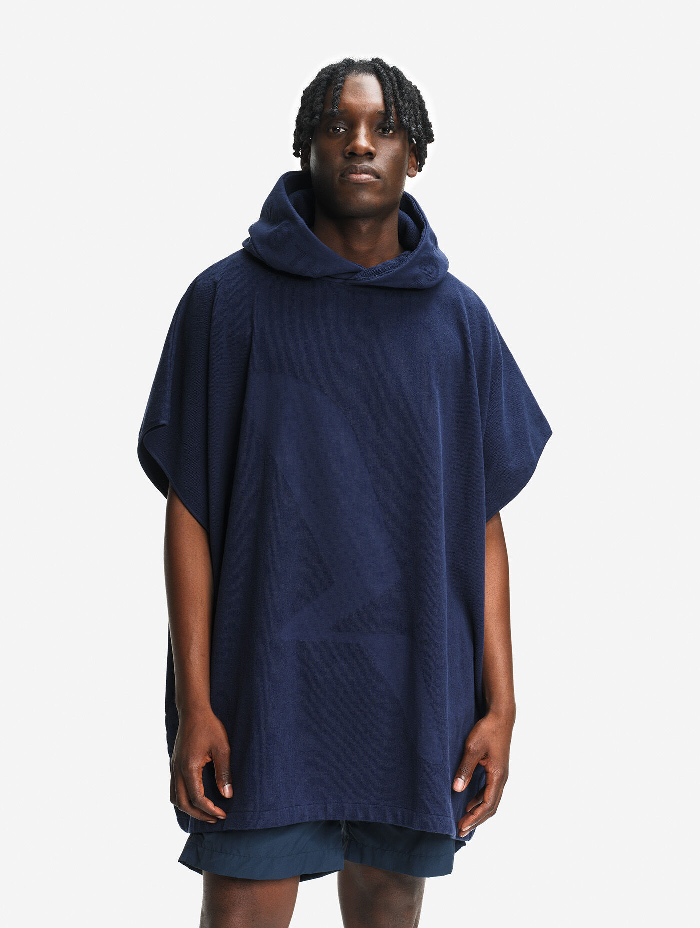 AIGLE x CHLORE TOWELLING PONCHO - bleu collection | AIGLE