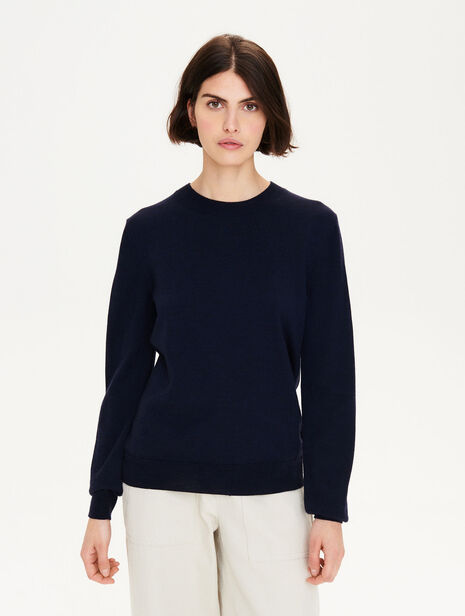Merino-Pullover mit Rundhalsausschnitt